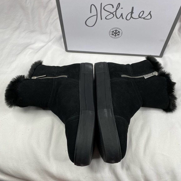 New J/Slides Women's Alistar High-Top Faux-Fur Bootie Sneakers Zipper Closure10M - Picture 3 of 5